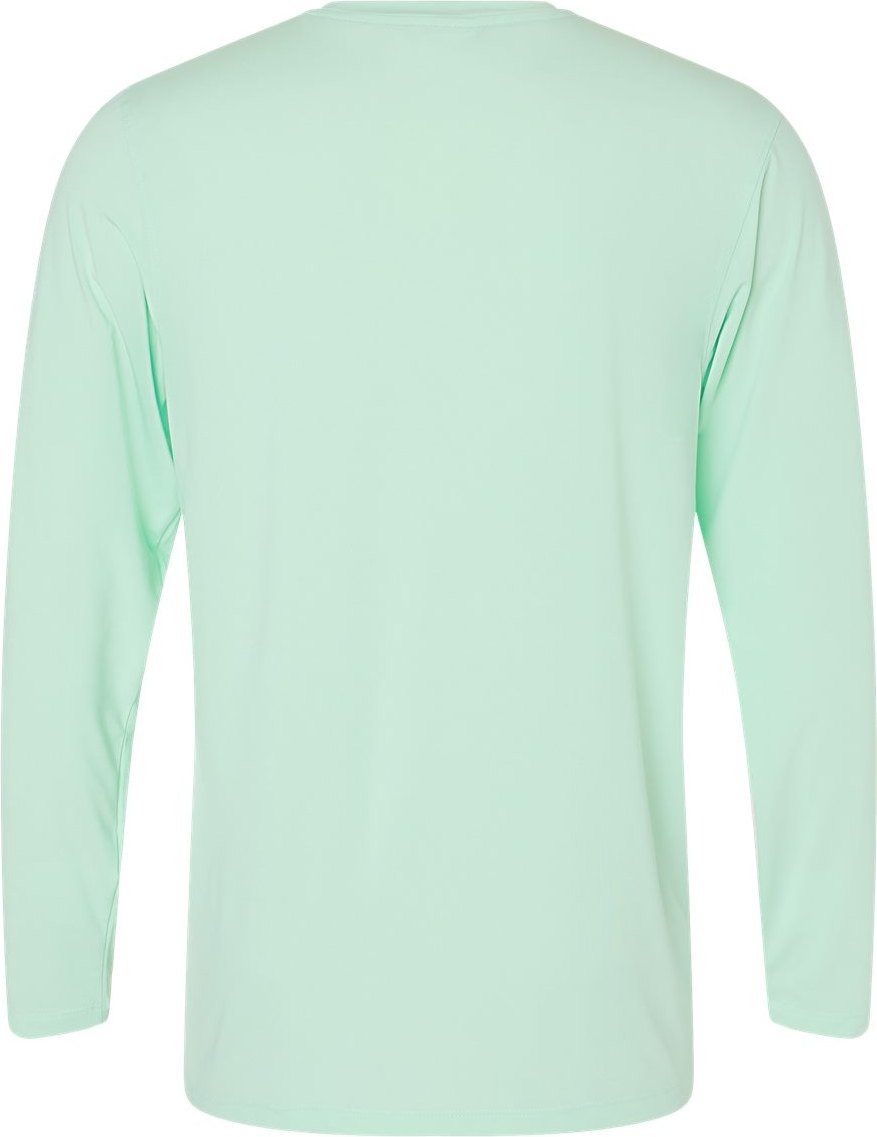 Rear View of Mint Green Aruba Extreme Performance Long Sleeve T-Shirt - 222
