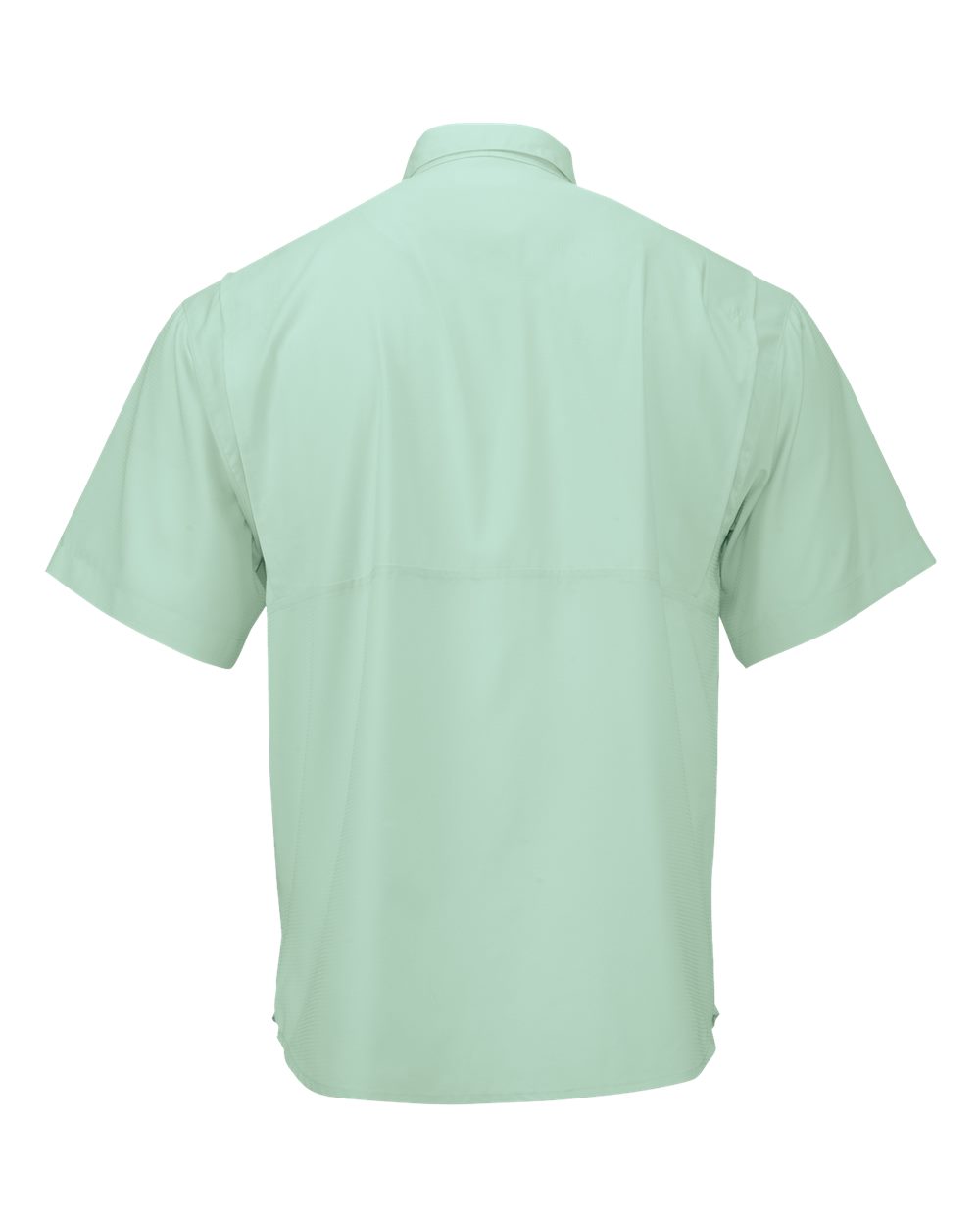 Front View of Mint Green Hatteras Performance Short Sleeve Fishing Shirt - 700