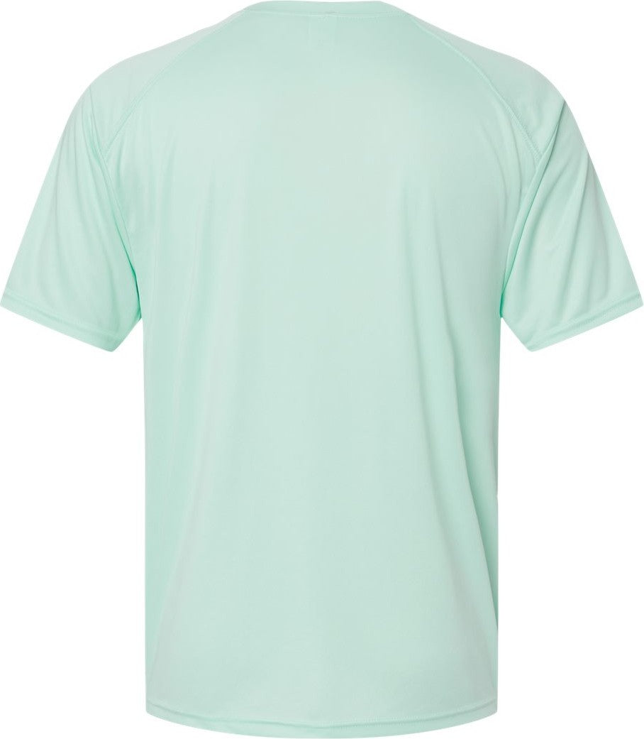 Rear View of Mint Green Islander Performance T-Shirt - 200