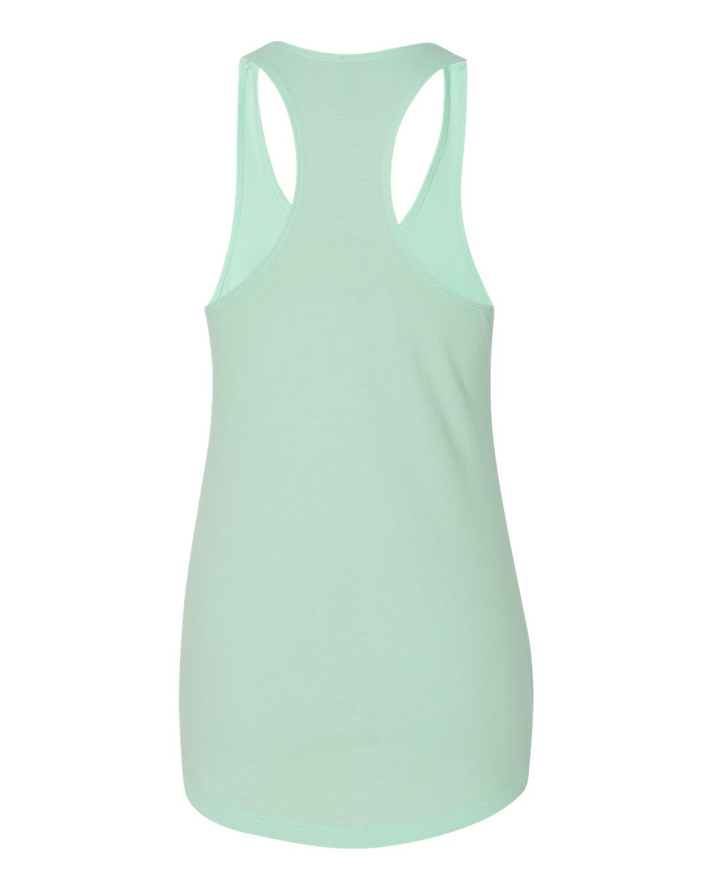 Rear View of Mint Women’s Lightweight French Terry Racerback Tank - 6933