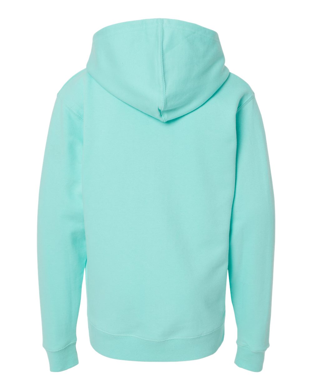 Rear View of Mint Youth Midweight Hooded Sweatshirt - SS4001Y