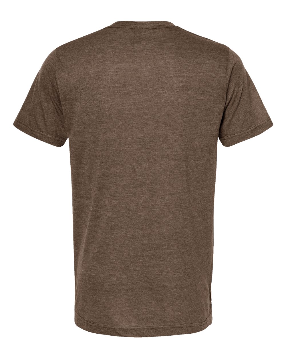 Rear View of Mocha Tri Blend Tri-Blend T-Shirt - 254