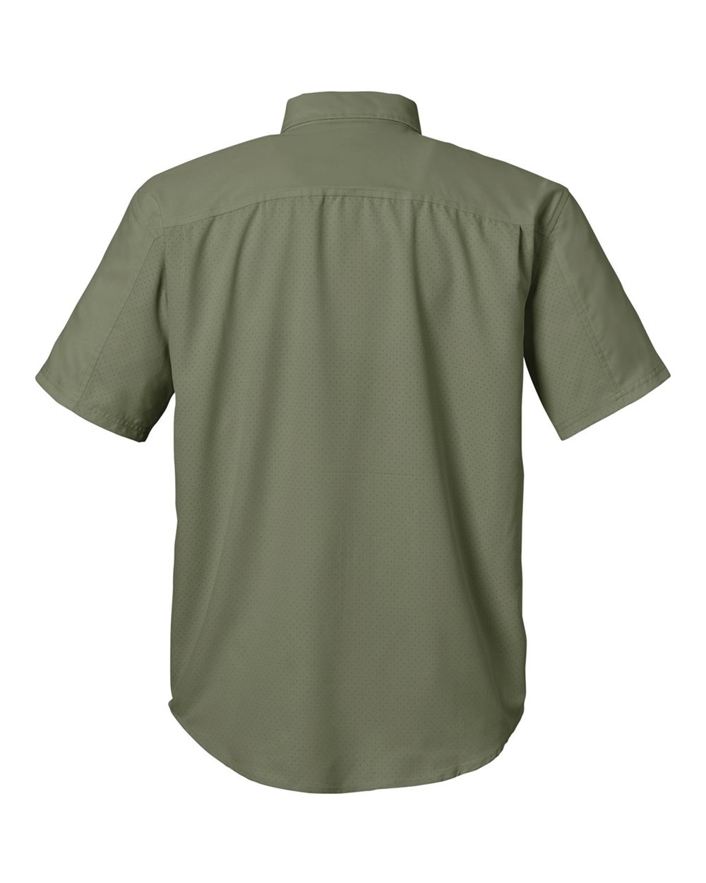 Rear View of Moss Tide Point Short Sleeve Shirt - H150171