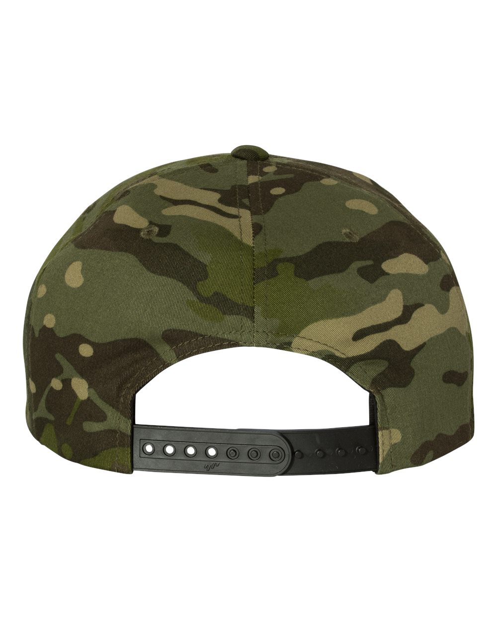 Rear View of Multicam Tropic Premium Flat Bill Snapback Cap - 6089M