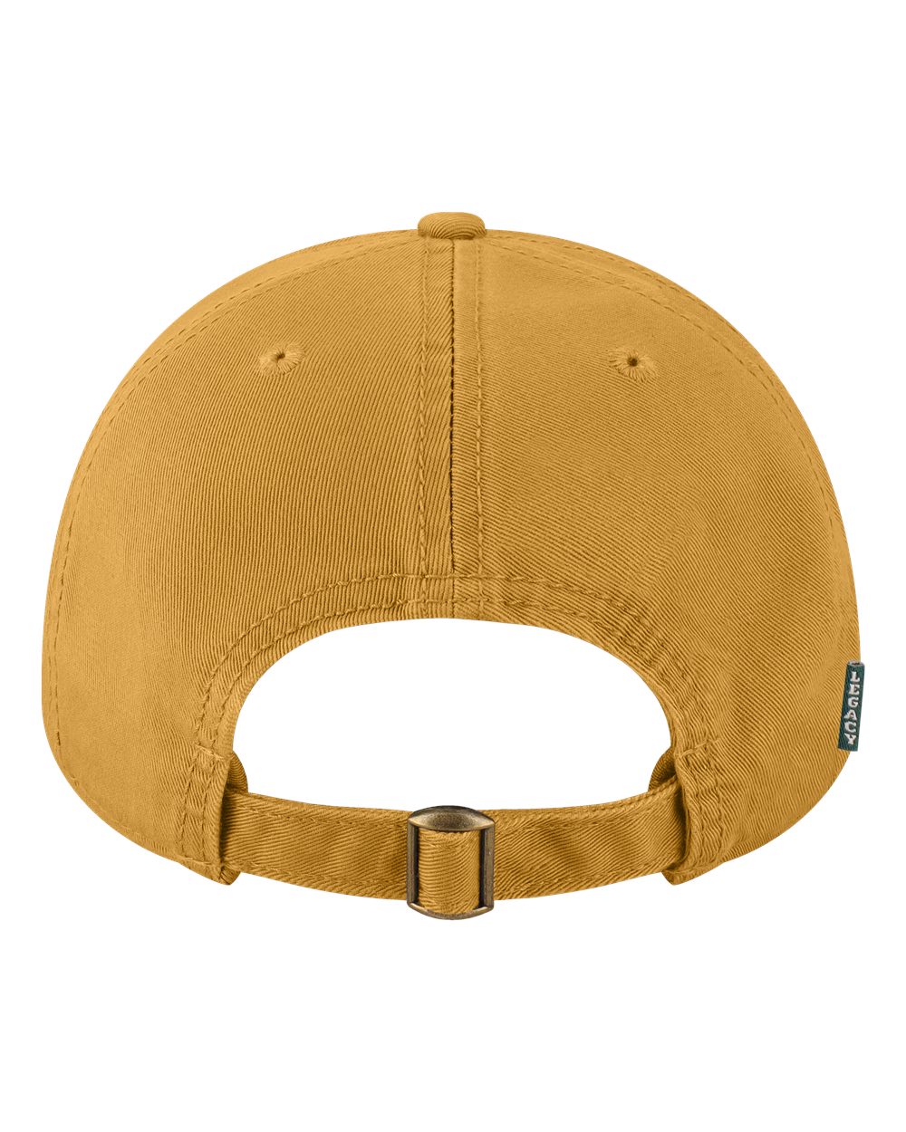Rear View of Mustard Relaxed Twill Dad Hat - EZA