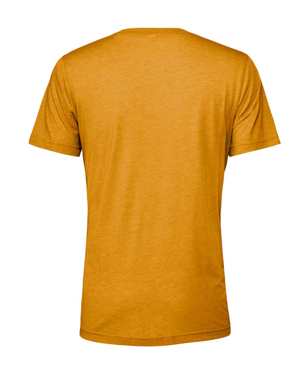 Rear View of Mustard Triblend Triblend Tee - 3413