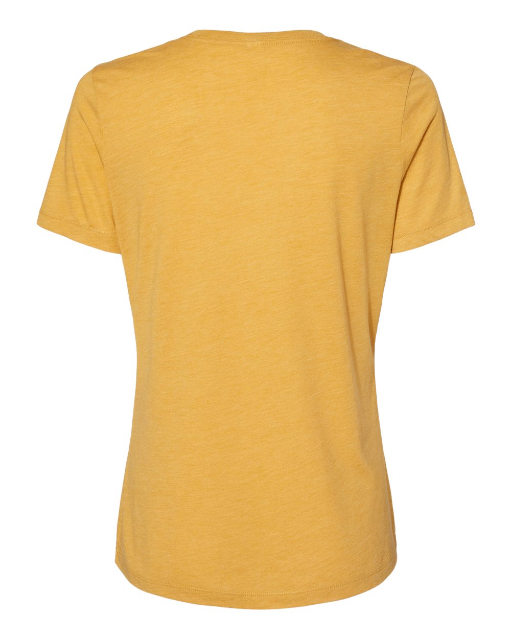 Rear View of Mustard Triblend Women’s Relaxed Fit Triblend Tee - 6413