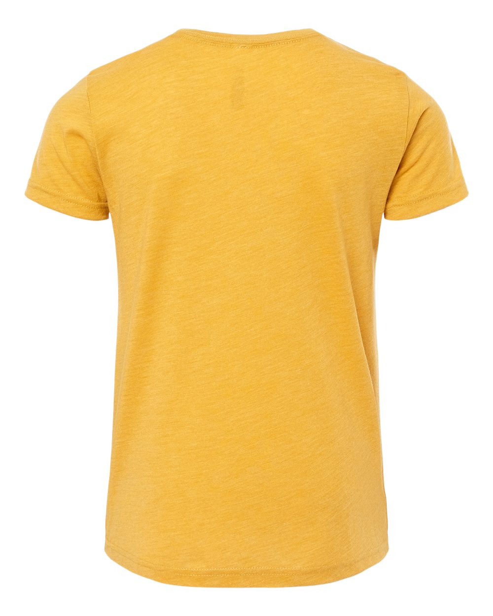 Rear View of Mustard Triblend Youth Triblend Tee - 3413Y