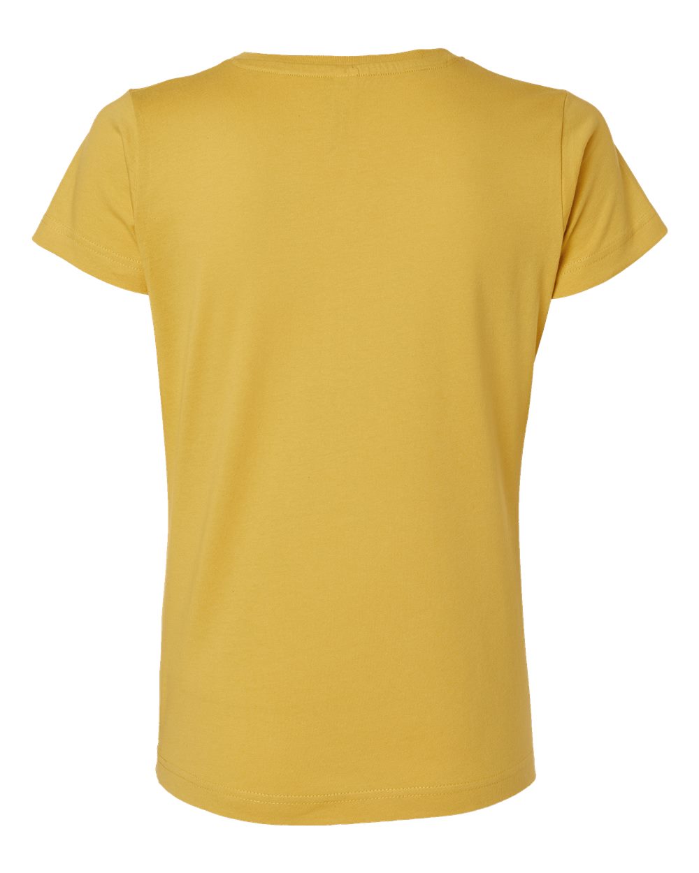 Rear View of Mustard Women's Fine Jersey Tee - 3516