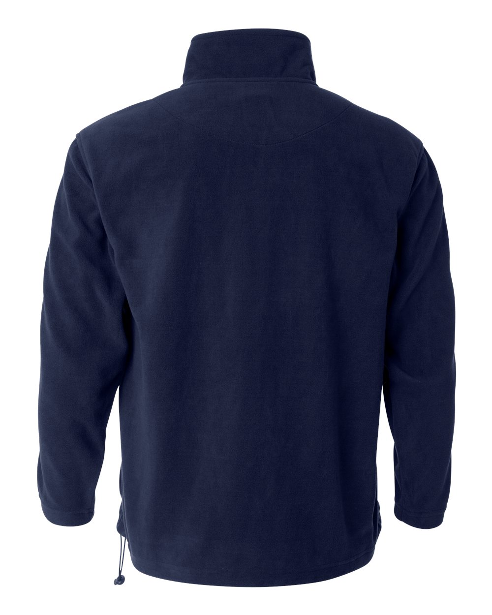 Rear View of Nantucket Navy Microfleece Quarter-Zip Pullover - 3351