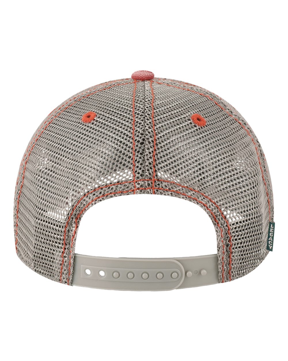 Rear View of Nantucket Red/ Grey Dashboard Trucker Cap - DTA