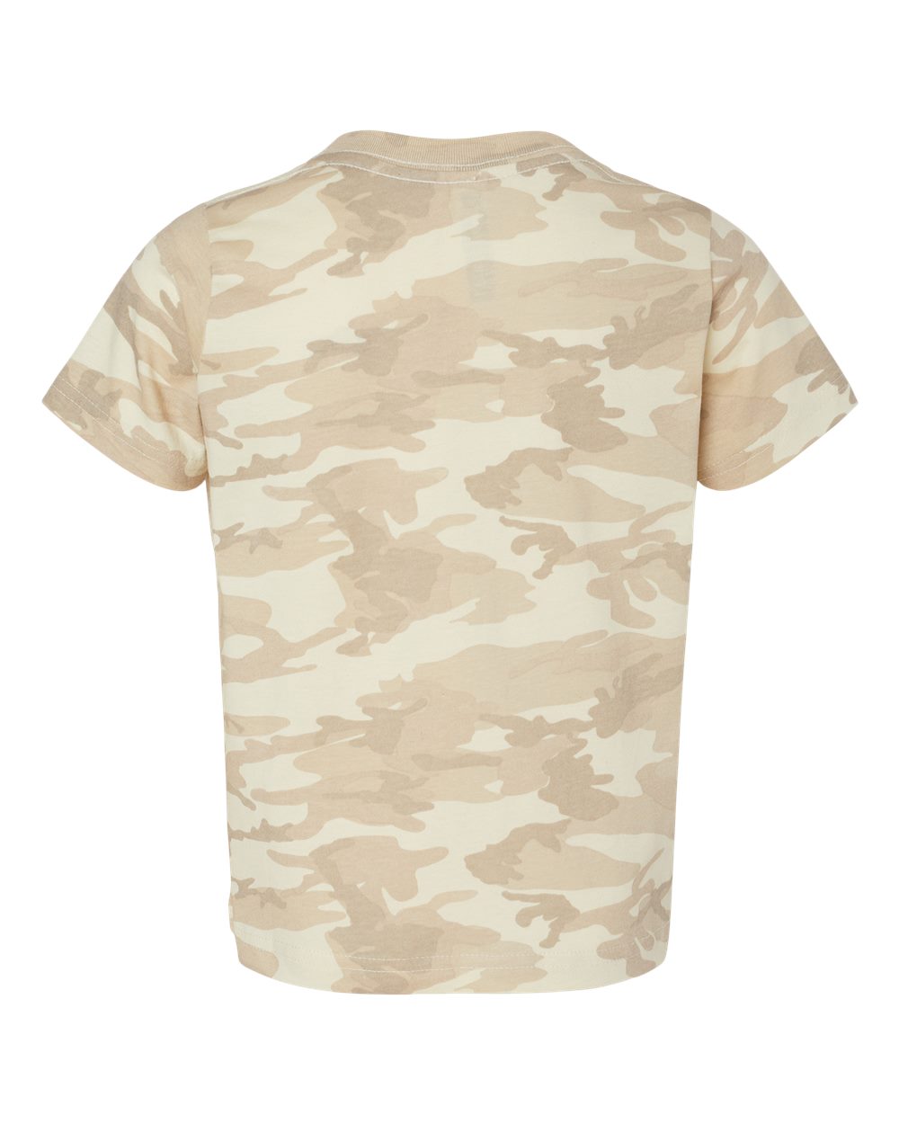 Rear View of Natural Camo Toddler Fine Jersey Tee - 3321