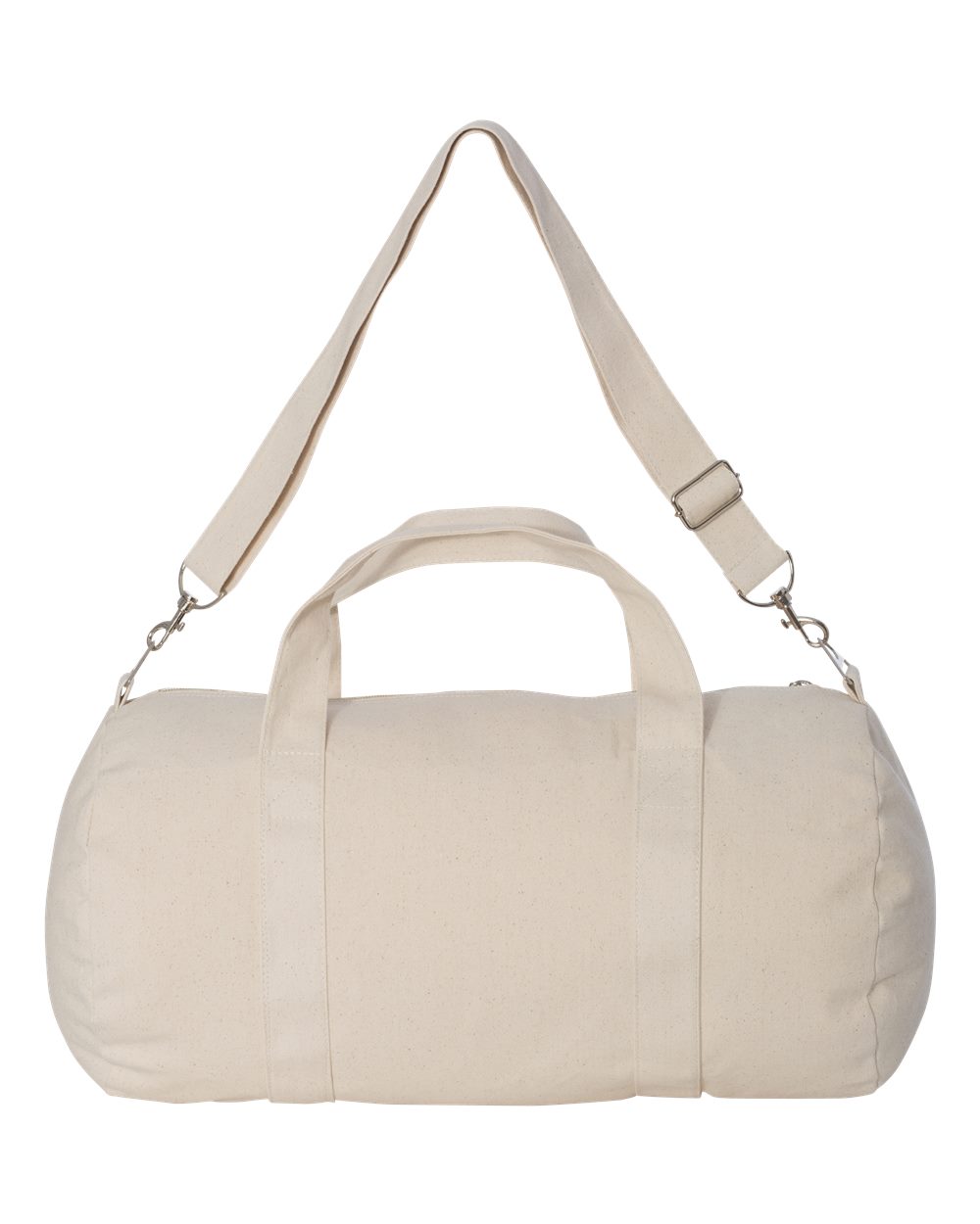 Rear View of Natural Canvas Duffel Bag - 3301