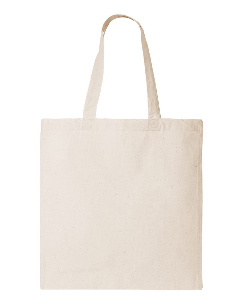 Rear View of Natural Economical Tote - QTB