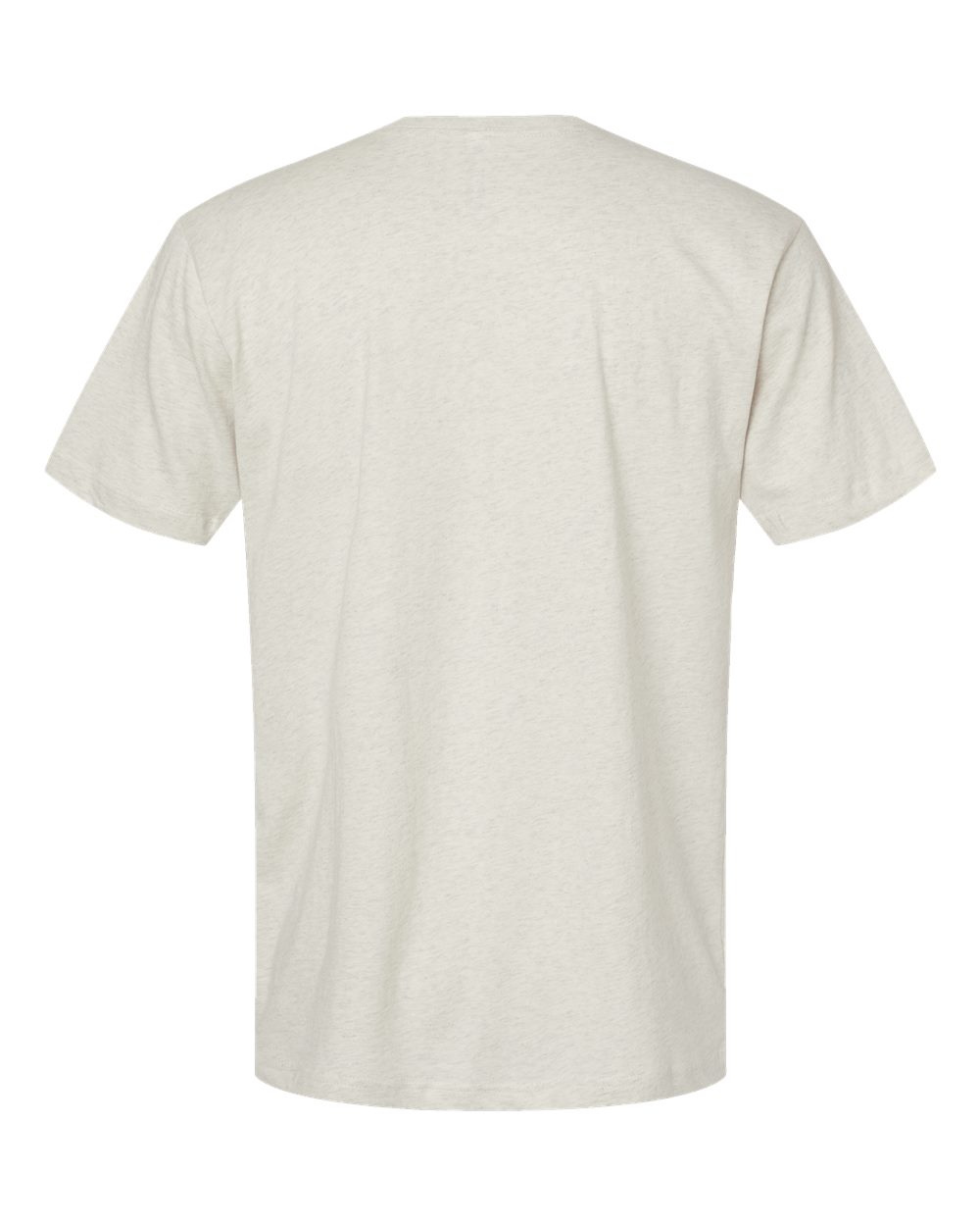 Rear View of Natural Heather Fine Jersey Tee - 6901