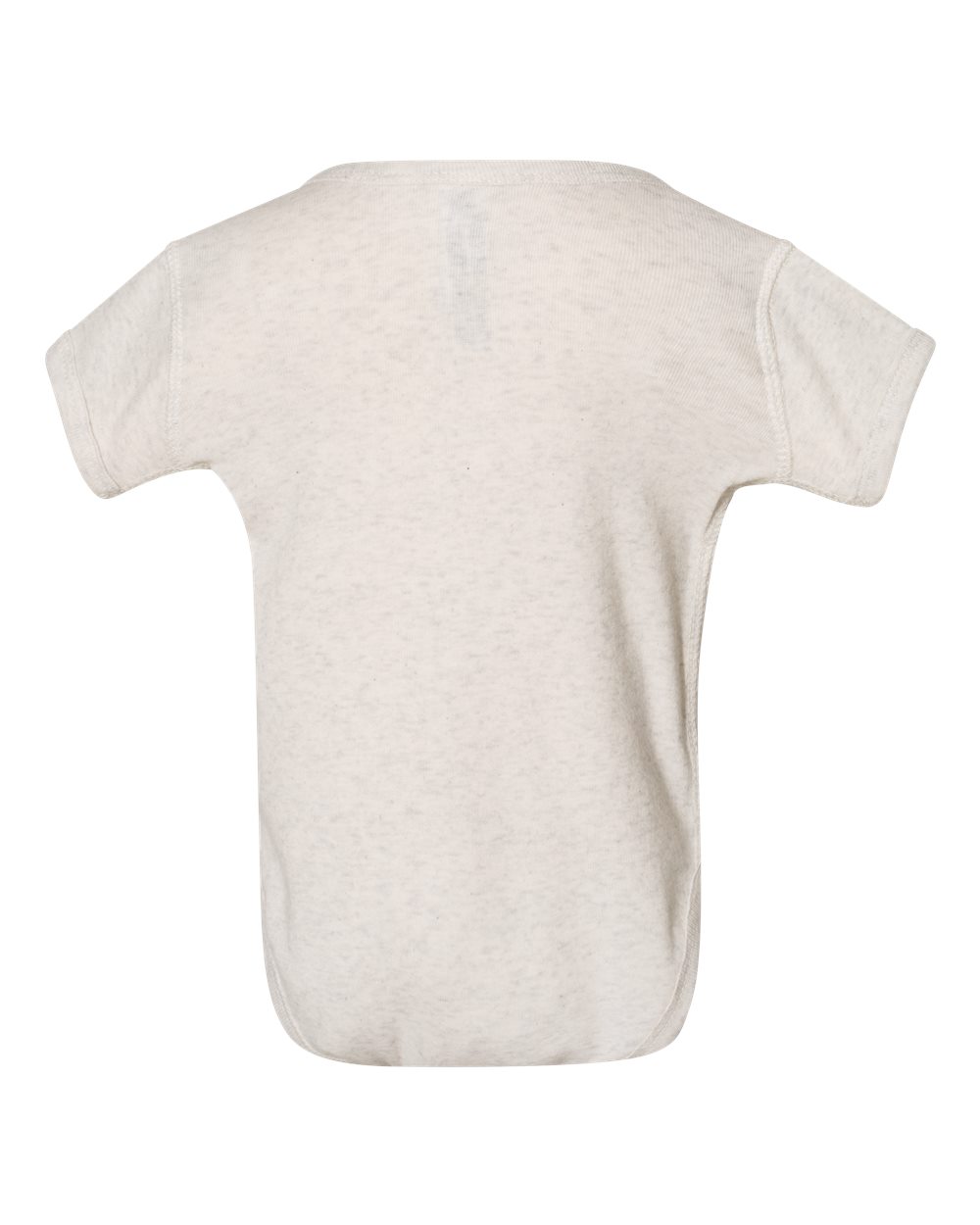 Rear View of Natural Heather Infant Baby Rib Bodysuit - 4400