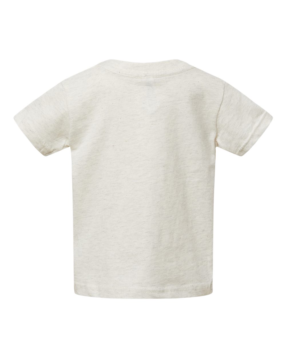 Rear View of Natural Heather Infant Fine Jersey Tee - 3322