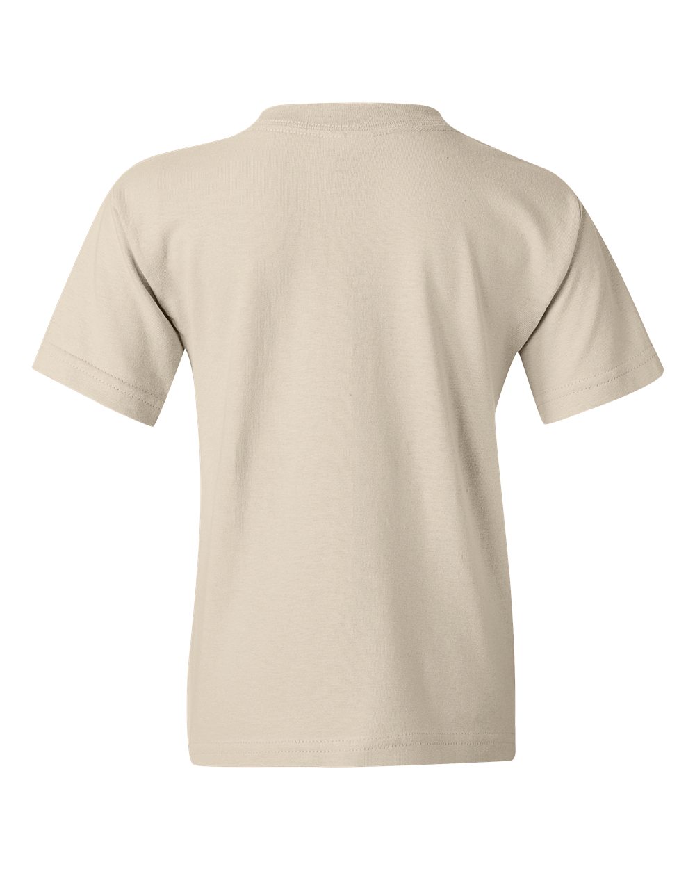 Rear View of Natural Heavy Cotton™ Youth T-Shirt - 5000B