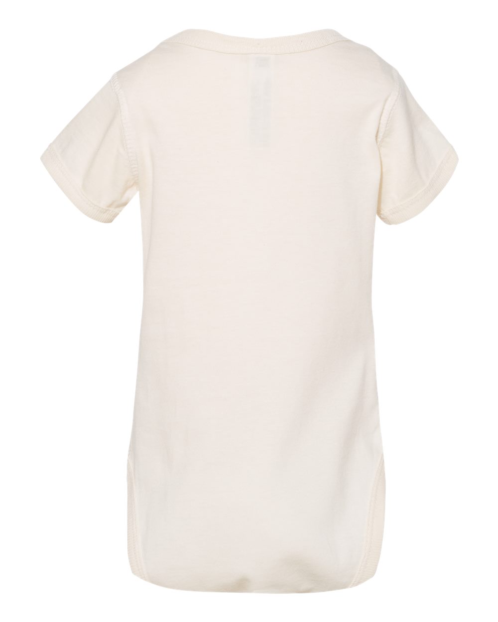Rear View of Natural Infant Fine Jersey Bodysuit - 4424