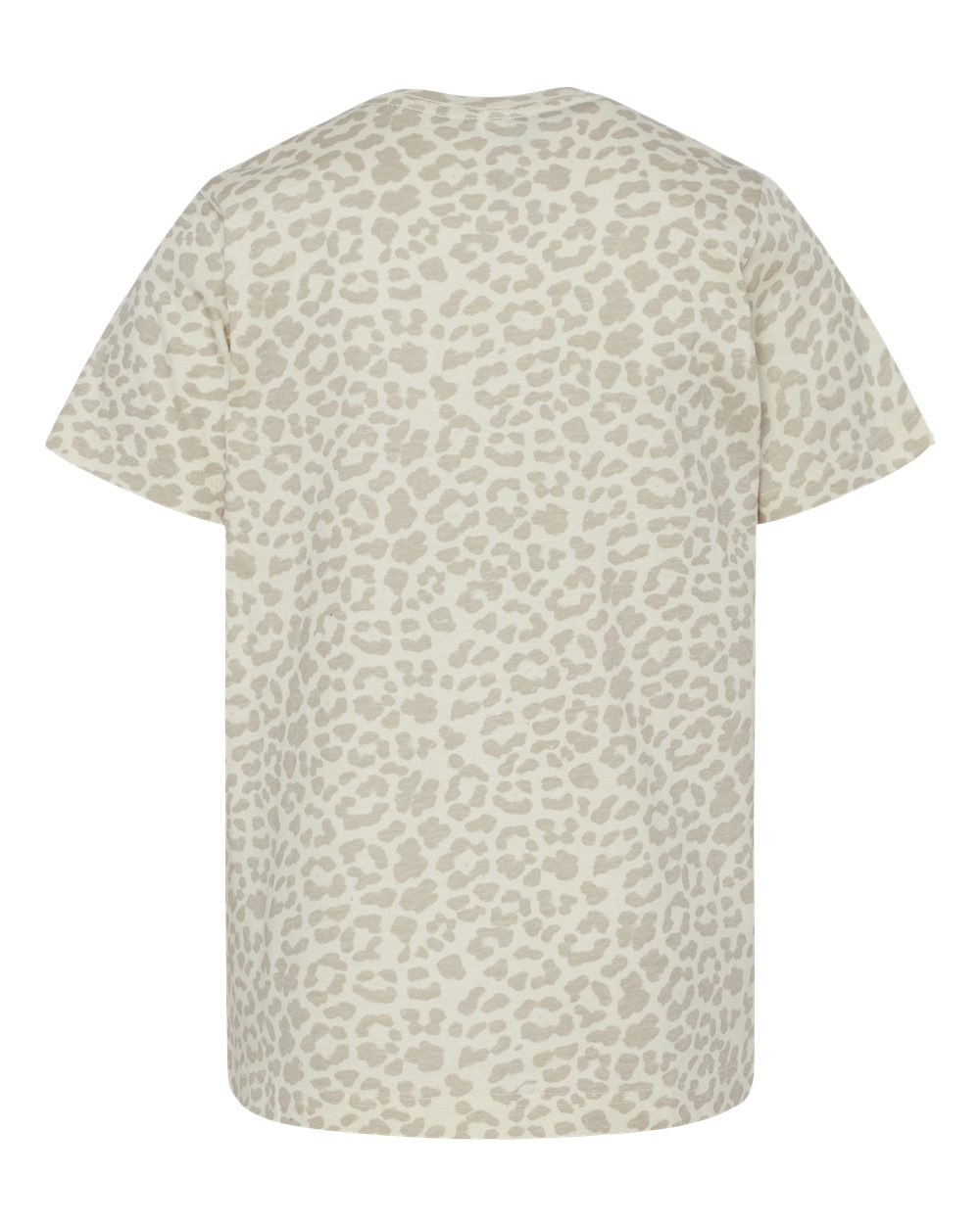 Rear View of Natural Leopard Youth Fine Jersey Tee - 6101