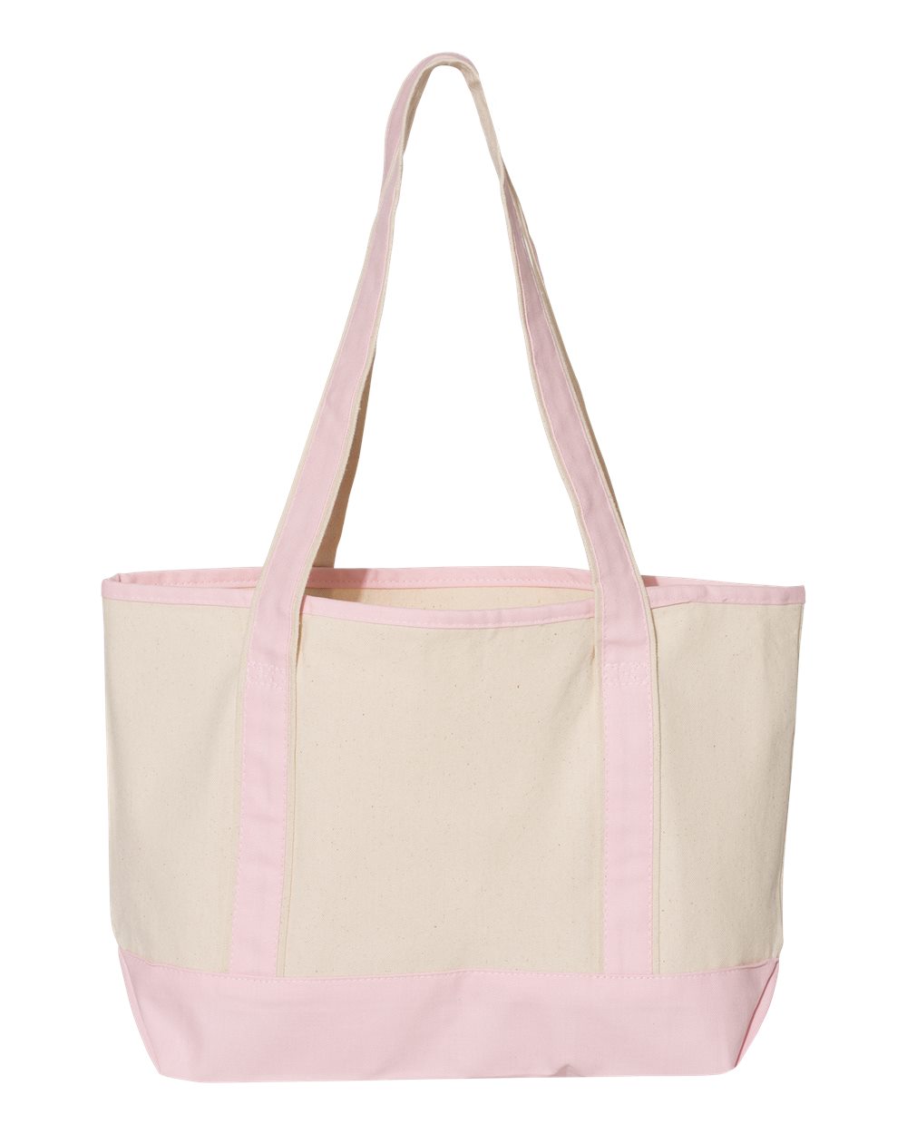 Rear View of Natural/ Light Pink 20L Small Deluxe Tote - Q125800