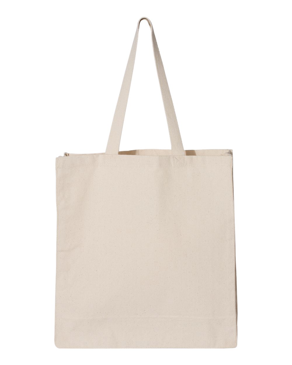 Rear View of Natural Promotional Shopper Tote - OAD100