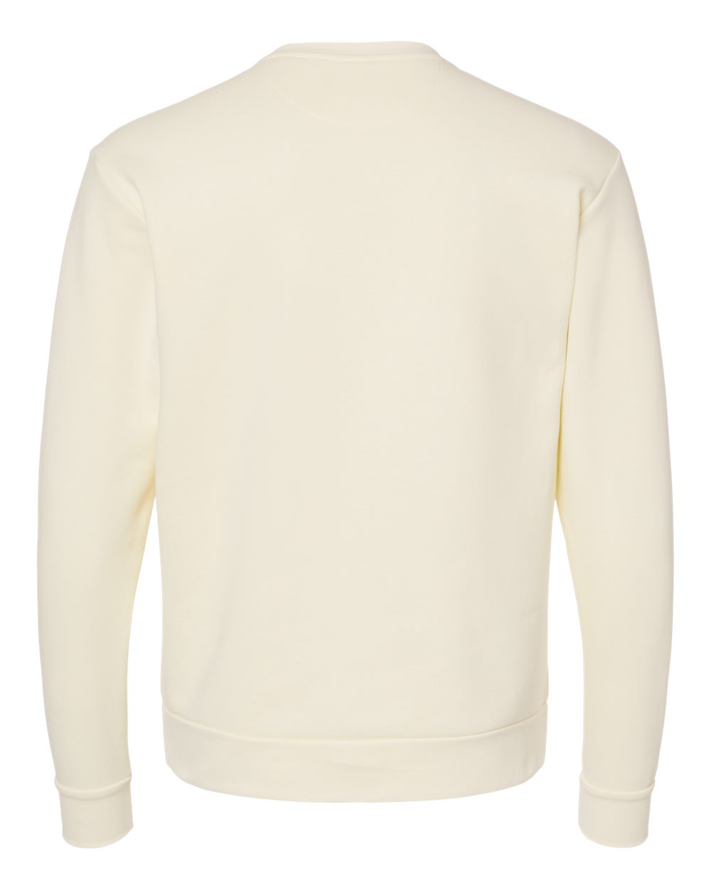Rear View of Natural Santa Barbara Pocket Crewneck Sweatshirt - 9001