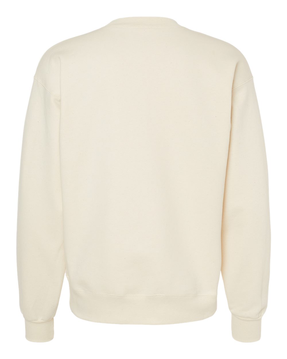 Rear View of Natural Ultimate Cotton® Crewneck Sweatshirt - F260