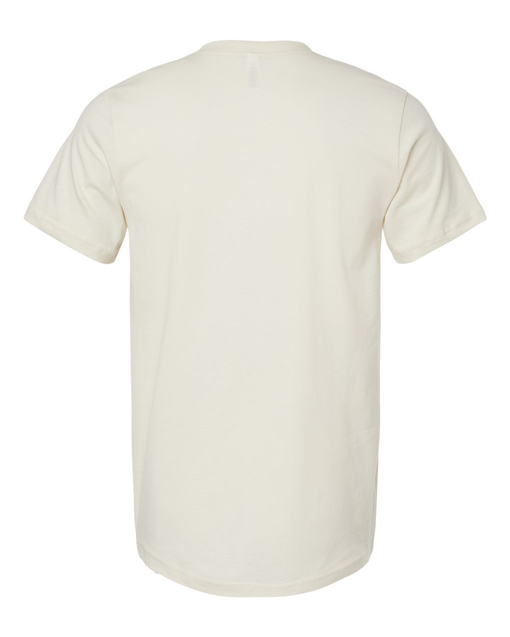 Rear View of Natural USA-Made Jersey Tee - 3001U