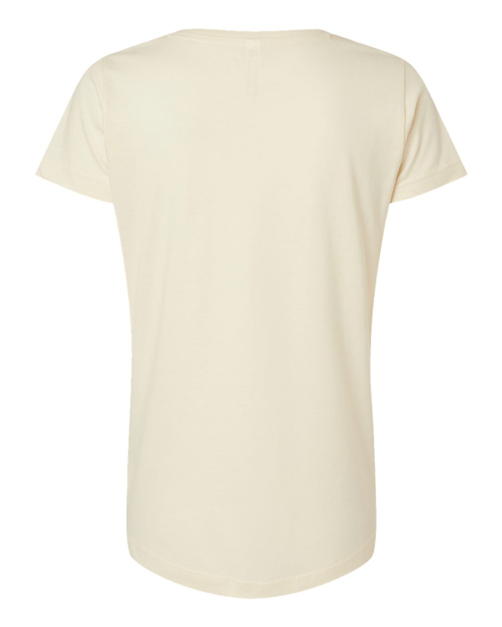 Rear View of Natural Women's Fine Jersey Tee - 3516
