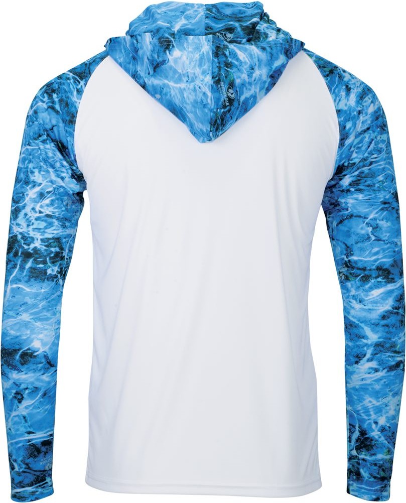 Rear View of Nautical Biloxi Performance Colorblocked Hoodie - 241