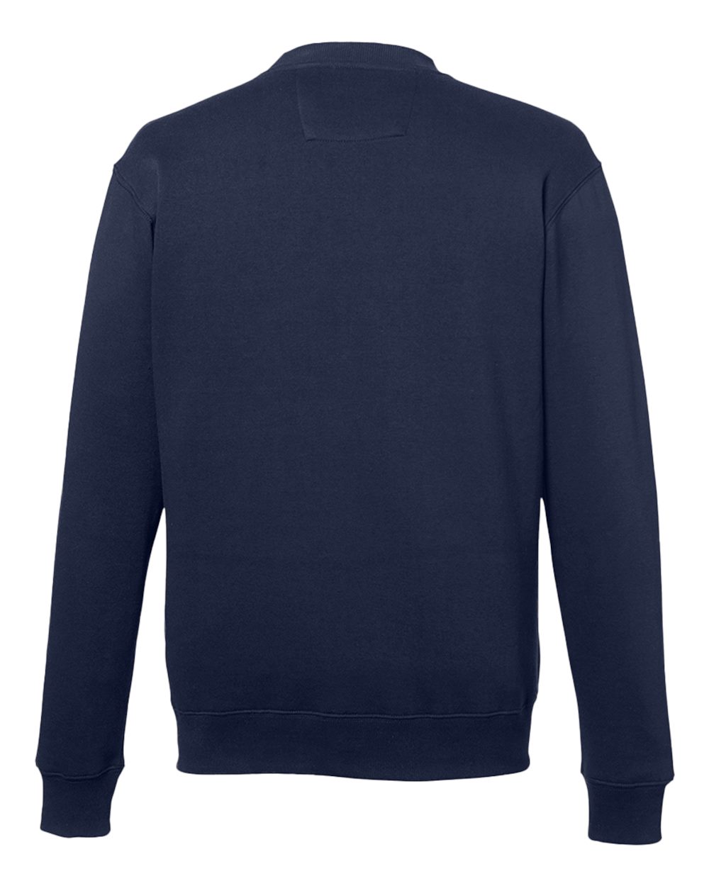 Rear View of Navy Anchor Fleece Crewneck Sweatshirt - N17175