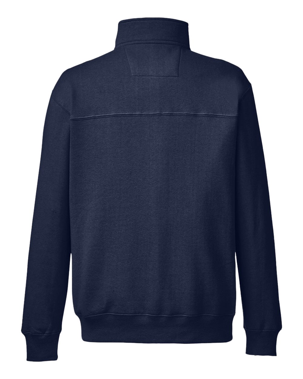 Rear View of Navy Anchor Fleece Quarter-Zip Sweatshirt - N17176