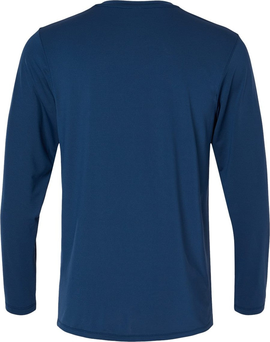 Front View of Navy Aruba Extreme Performance Long Sleeve T-Shirt - 222