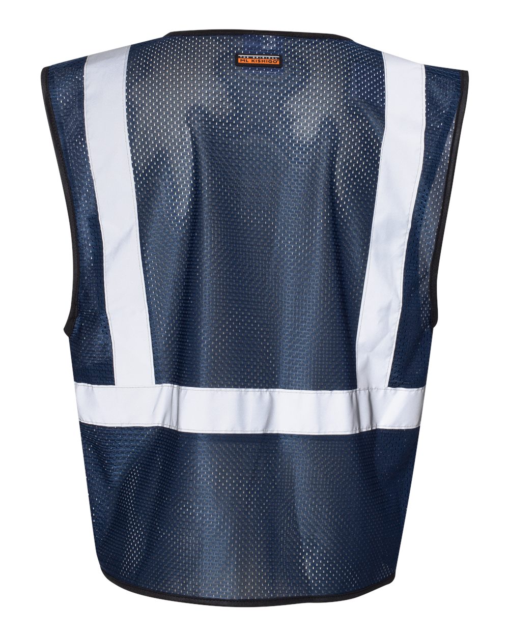 Rear View of Navy Blue - B127 EV Series® Enhanced Visibility Non-ANSI Vest - B120-131
