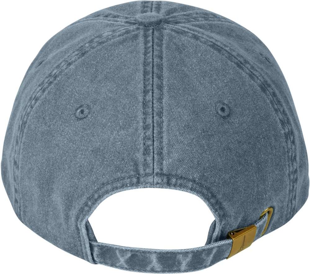 Rear View of Navy Classic Pigment Distressed Cap - LP108