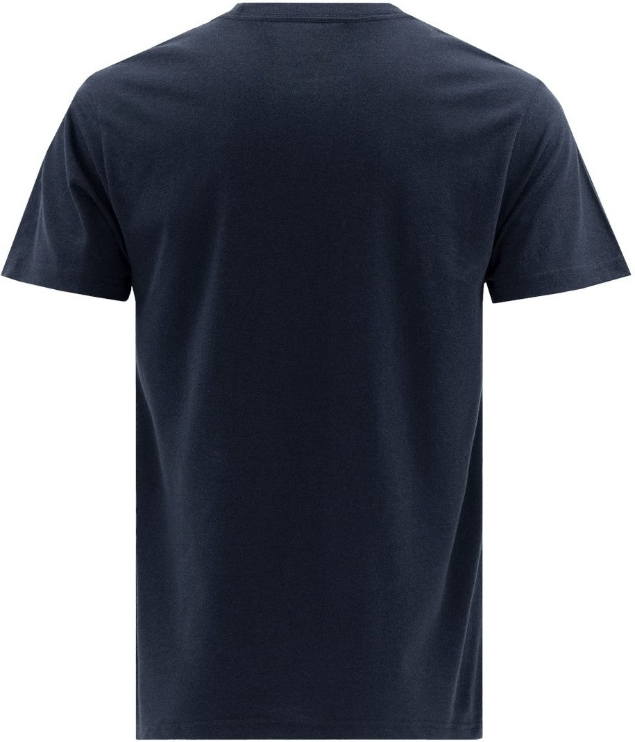 Rear View of Navy Eco T-Shirt - EC100