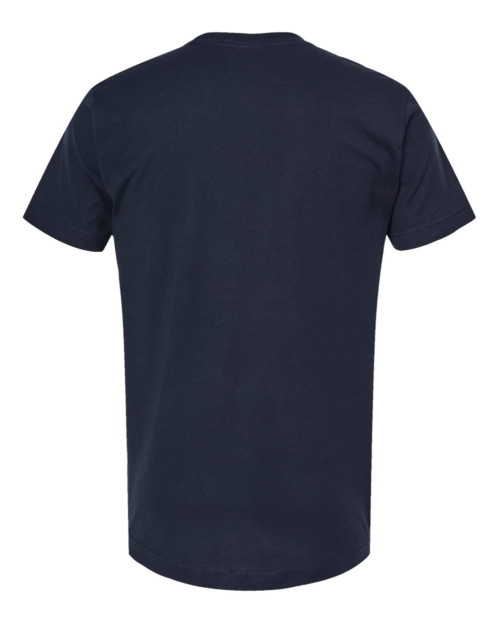 Rear View of Navy Fine Jersey T-Shirt - 202