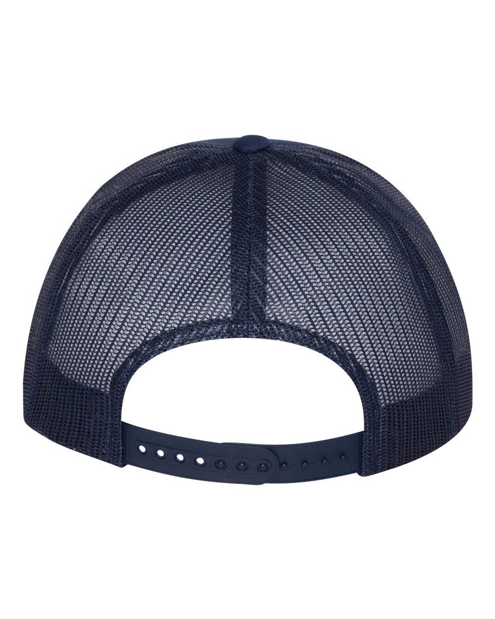 Rear View of Navy Five-Panel Classic Trucker Cap - 6006