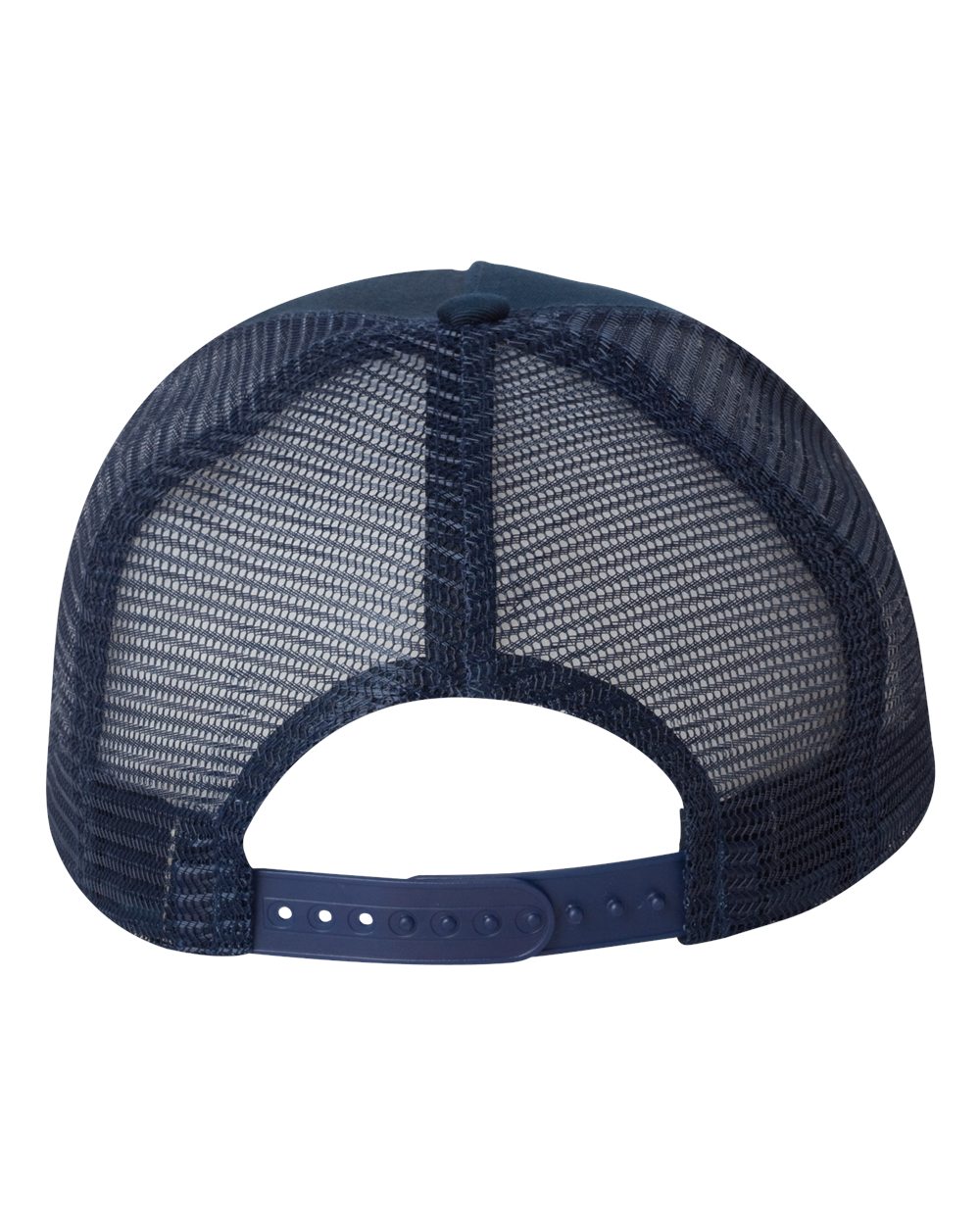 Rear View of Navy Five-Panel Trucker Cap - 8804H
