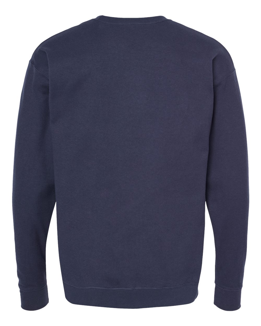 Rear View of Navy Fleece Crewneck Sweatshirt - 340