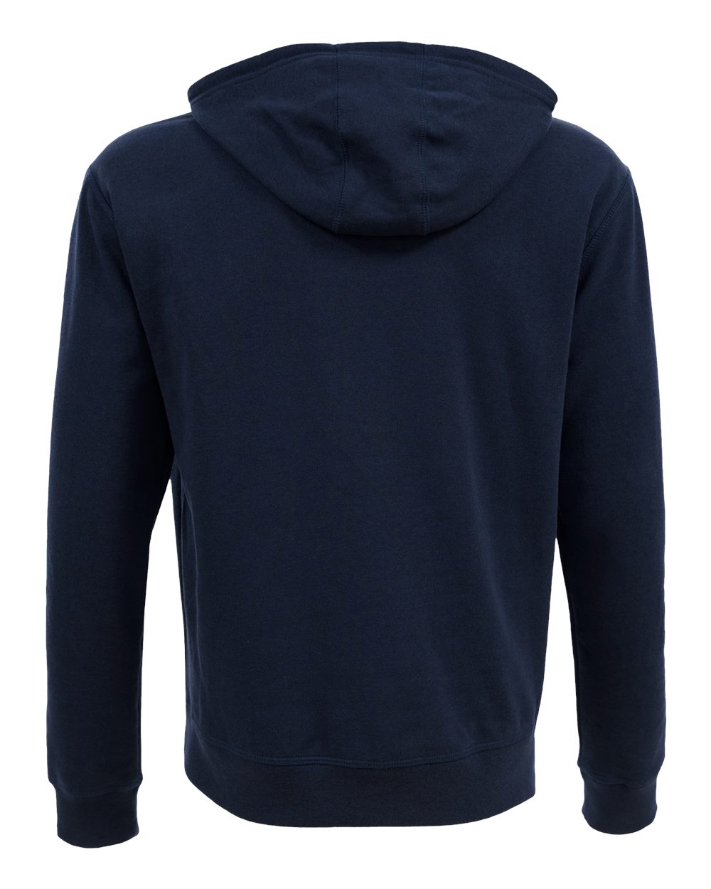 Rear View of Navy Fleece Hooded Sweatshirt - RC1093