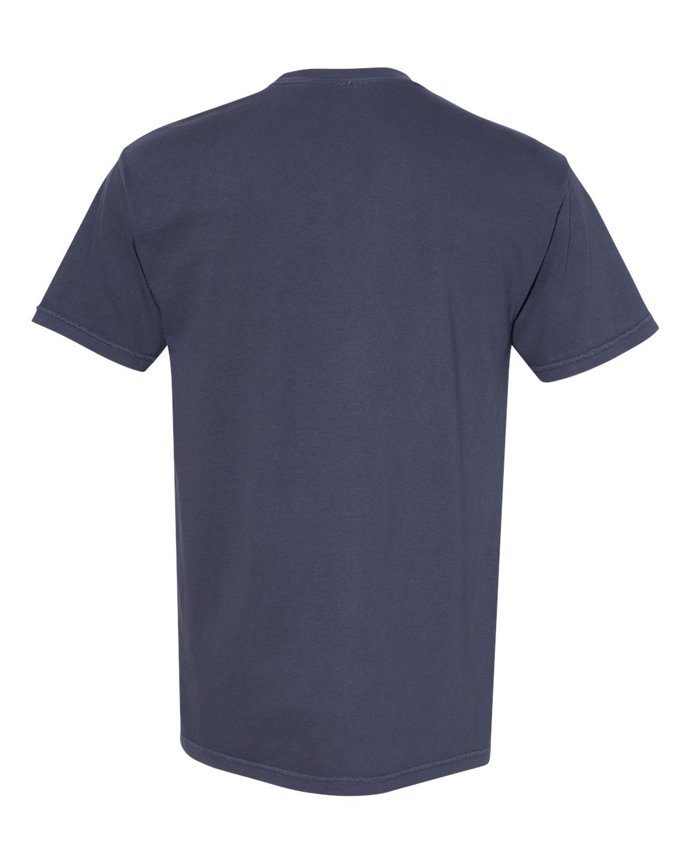 Rear View of Navy Garment-Dyed Heavyweight T-Shirt - 1717