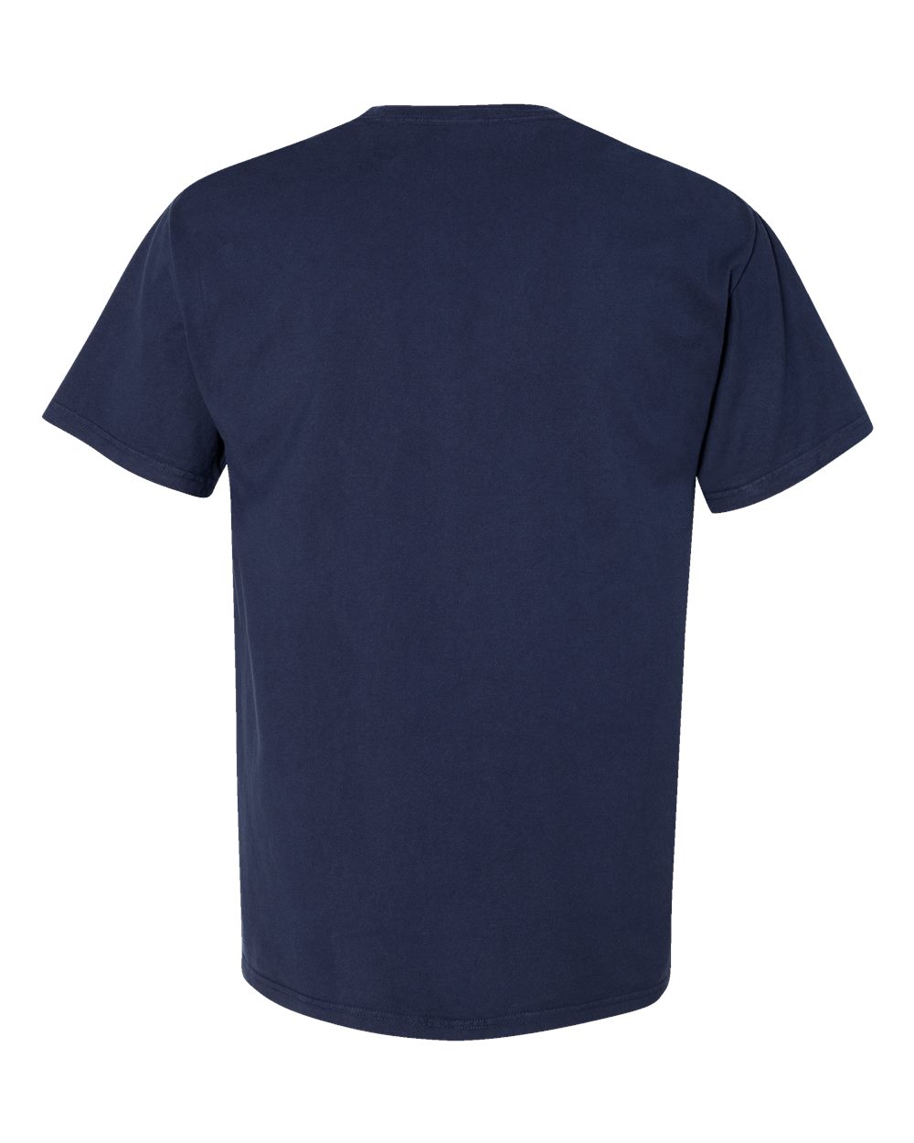 Rear View of Navy Garment-Dyed T-Shirt - GDH100