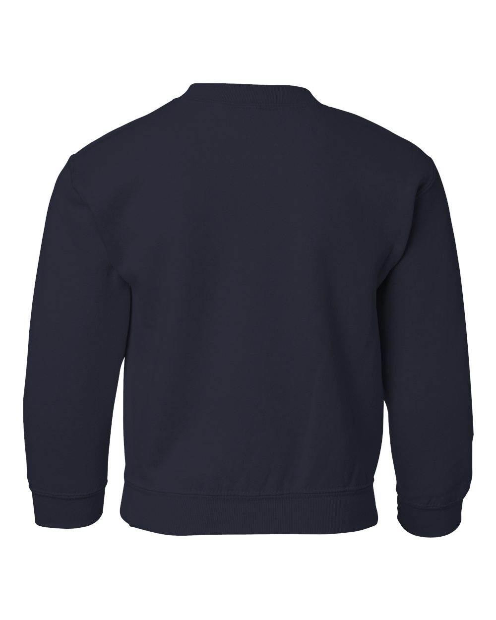 Rear View of Navy Heavy Blend™ Youth Sweatshirt - 18000B