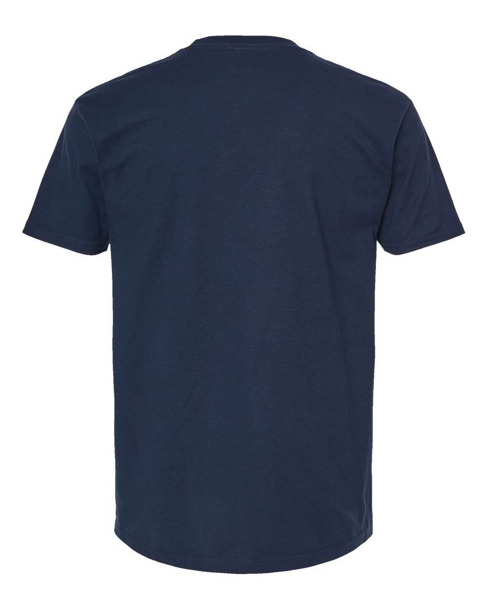 Rear View of Navy Heavyweight Jersey Pocket T-Shirt - 293