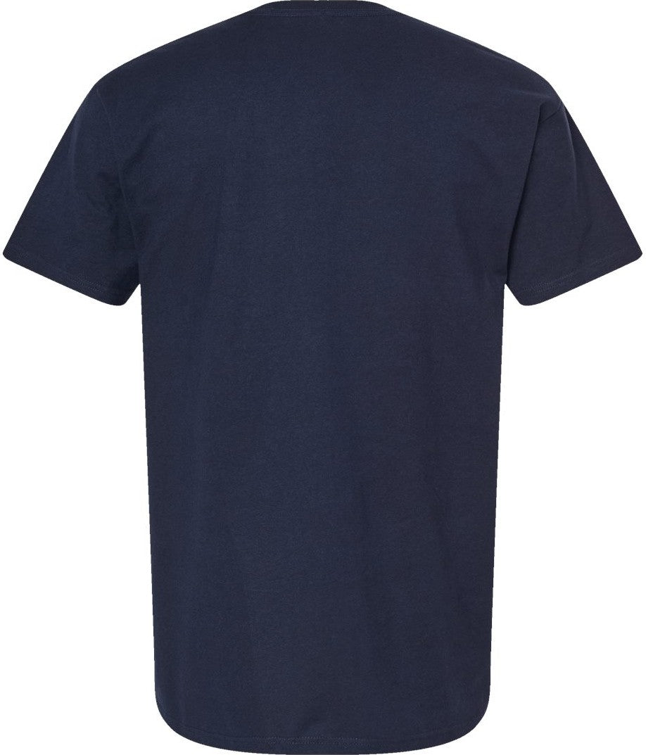 Rear View of Navy Heavyweight Jersey T-Shirt - 290