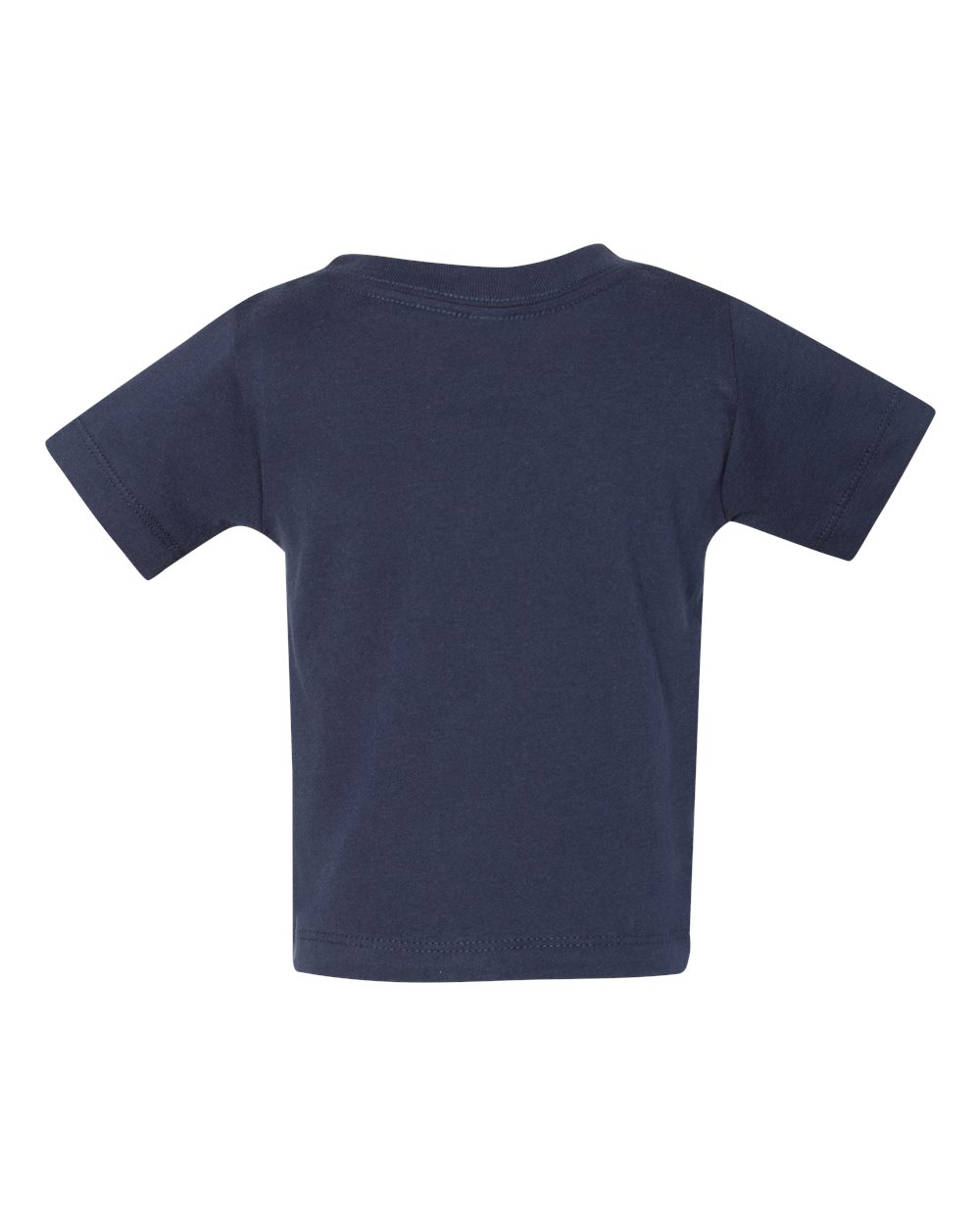 Rear View of Navy Infant Jersey Tee - 3001B