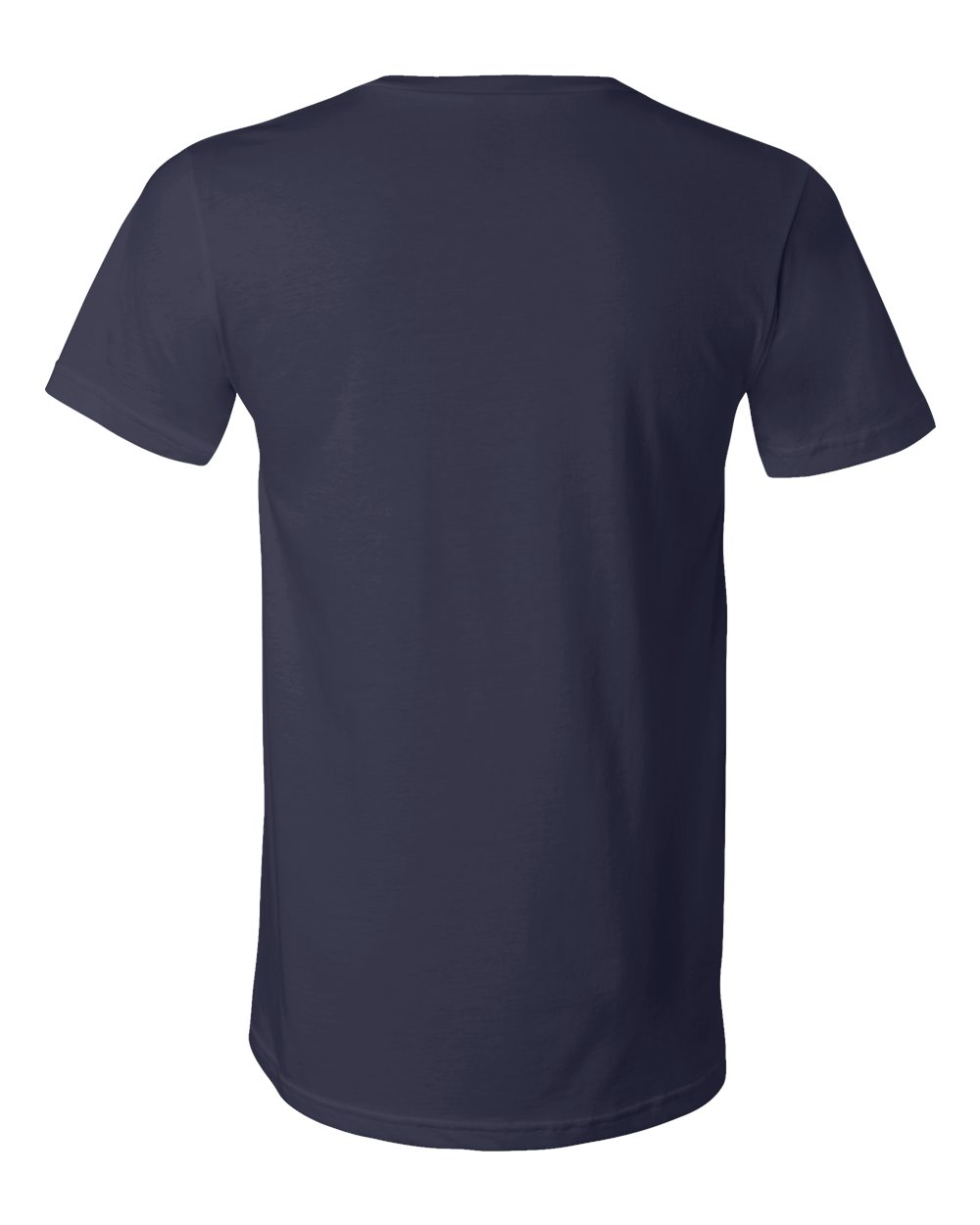 Rear View of Navy Jersey V-Neck Tee - 3005