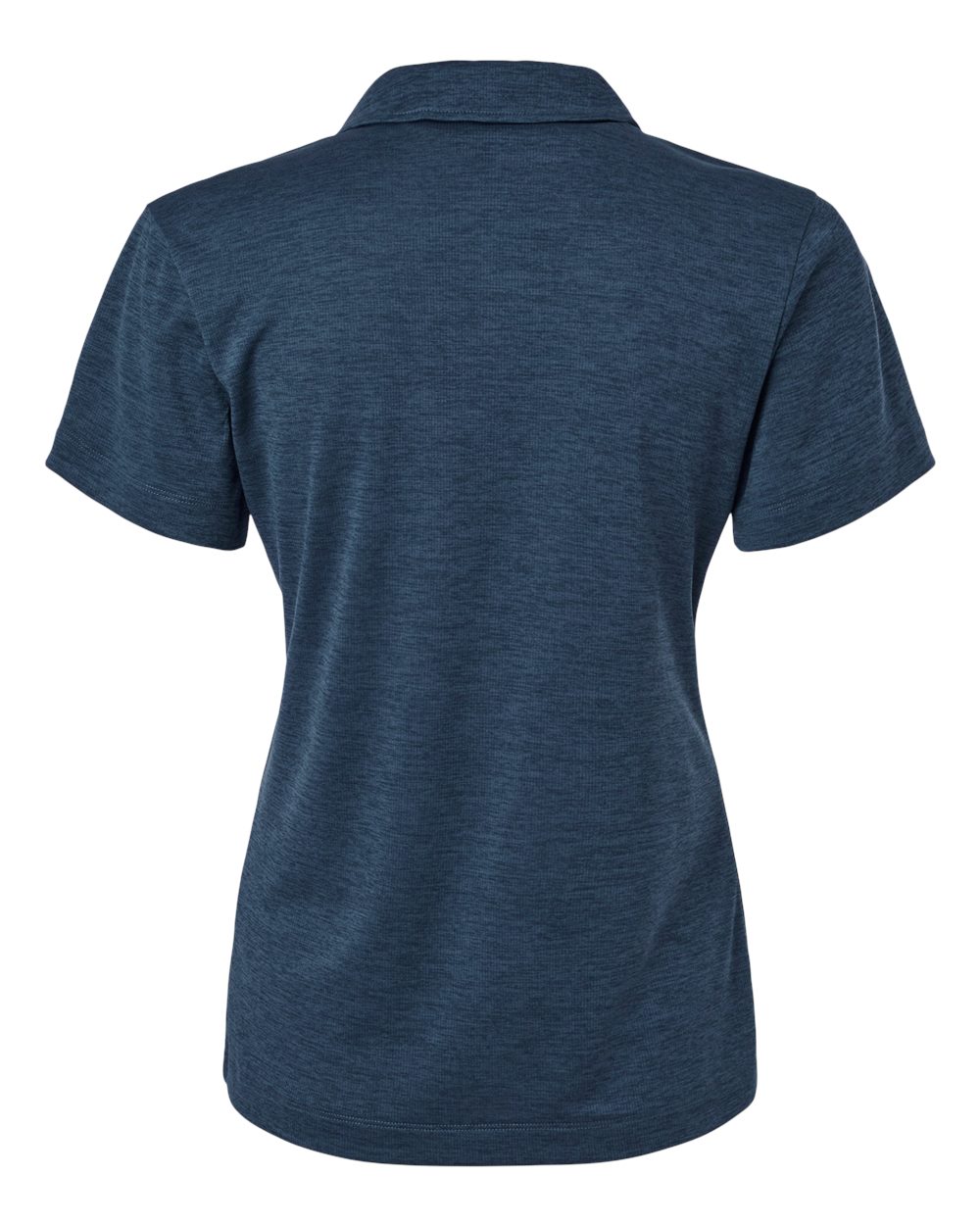Rear View of Navy Melange Women's Performance Mélange Polo - 4HM00L